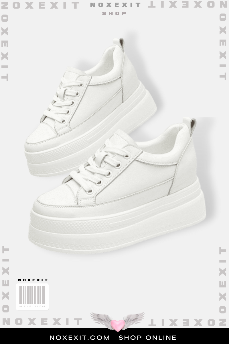 NOxEXIT ® |【 SNOW FOX ✰ white casual platform sneaker vintage 